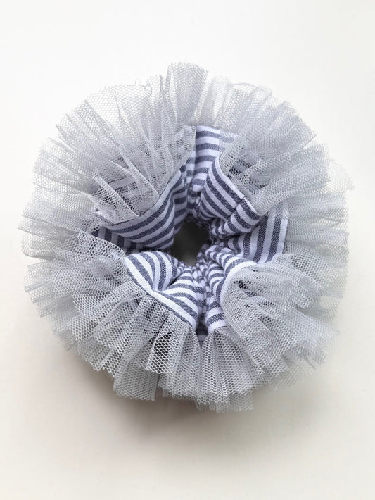 TUTU Puffy Tulle Checked Smoky Gray