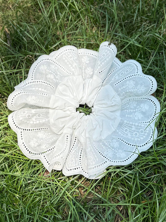 Dream Petal Jumbo White Embroidered