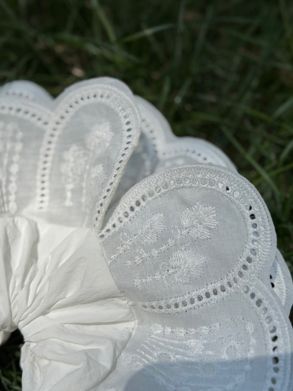 Dream Petal Jumbo White Embroidered