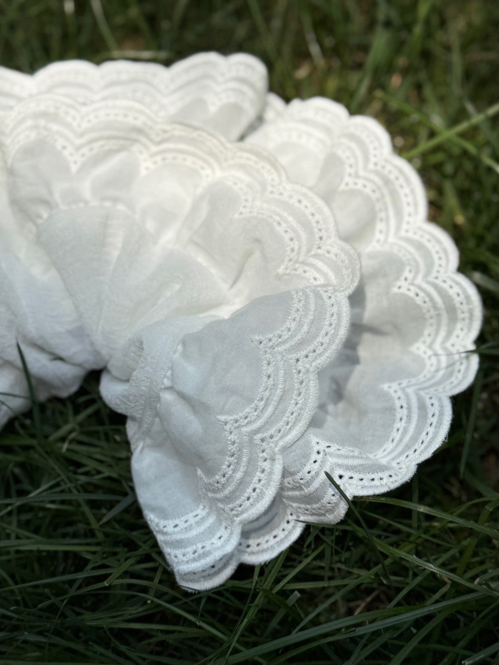 Moon Petal Jumbo White Embroidered