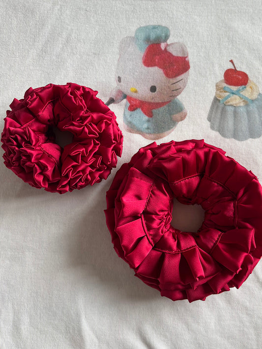 Blossoming Flowers Silk Sweet Cherry Red - Baby