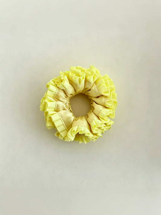 Coquette Ruffle Baby Scrunchies Butter Lemon Yellow
