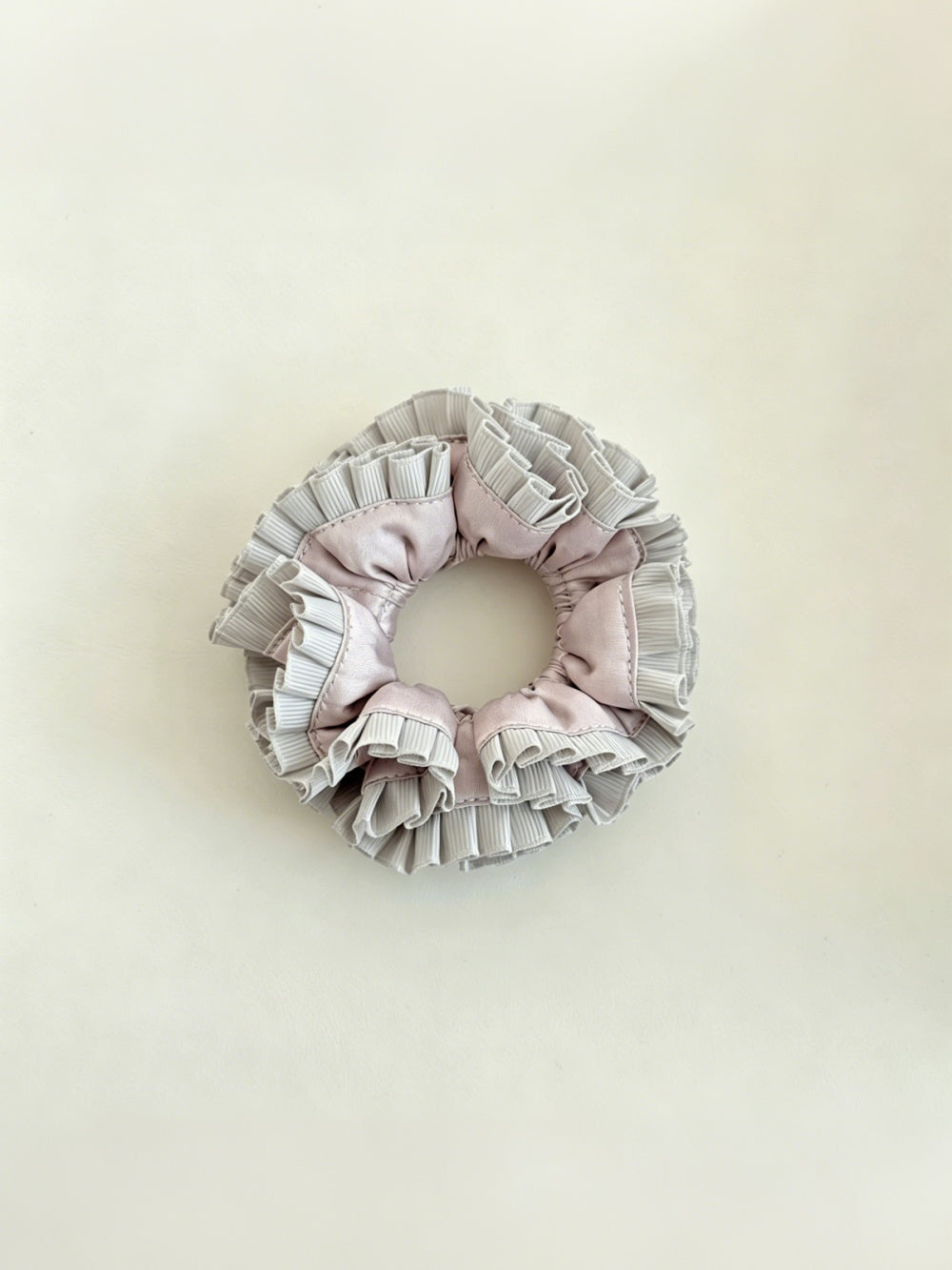 Coquette Ruffle Baby Scrunchies Dusty Ash Gray
