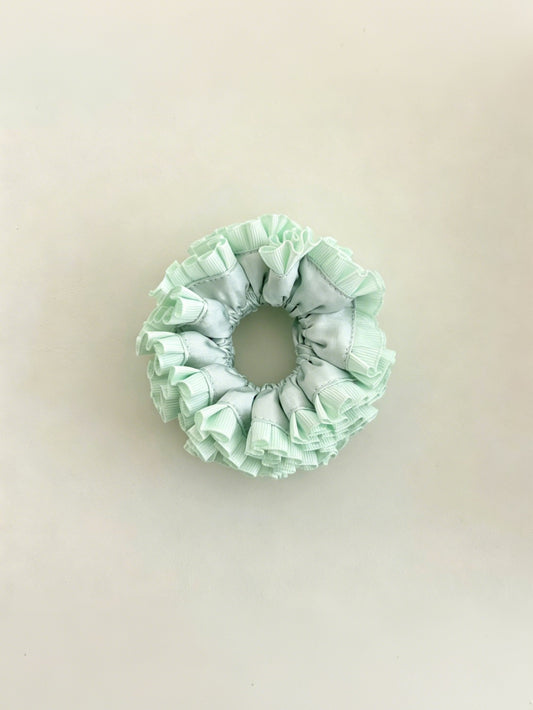 Coquette Ruffle Baby Scrunchies Fresh Mint Green