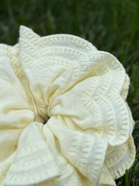 Puff Pure Cotton Embroidered Maize-Yellow
