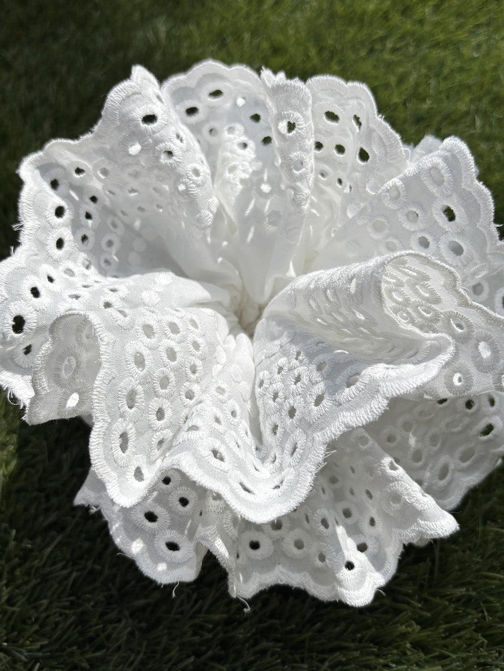 Classic White Moon Pure Cotton Hollow Lace