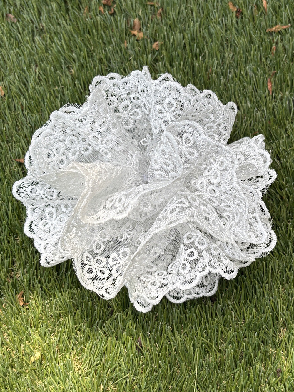 Classic White Moon Lace Embroidered