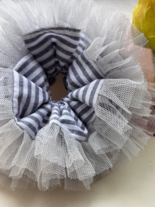 TUTU Puffy Tulle Checked Smoky Gray