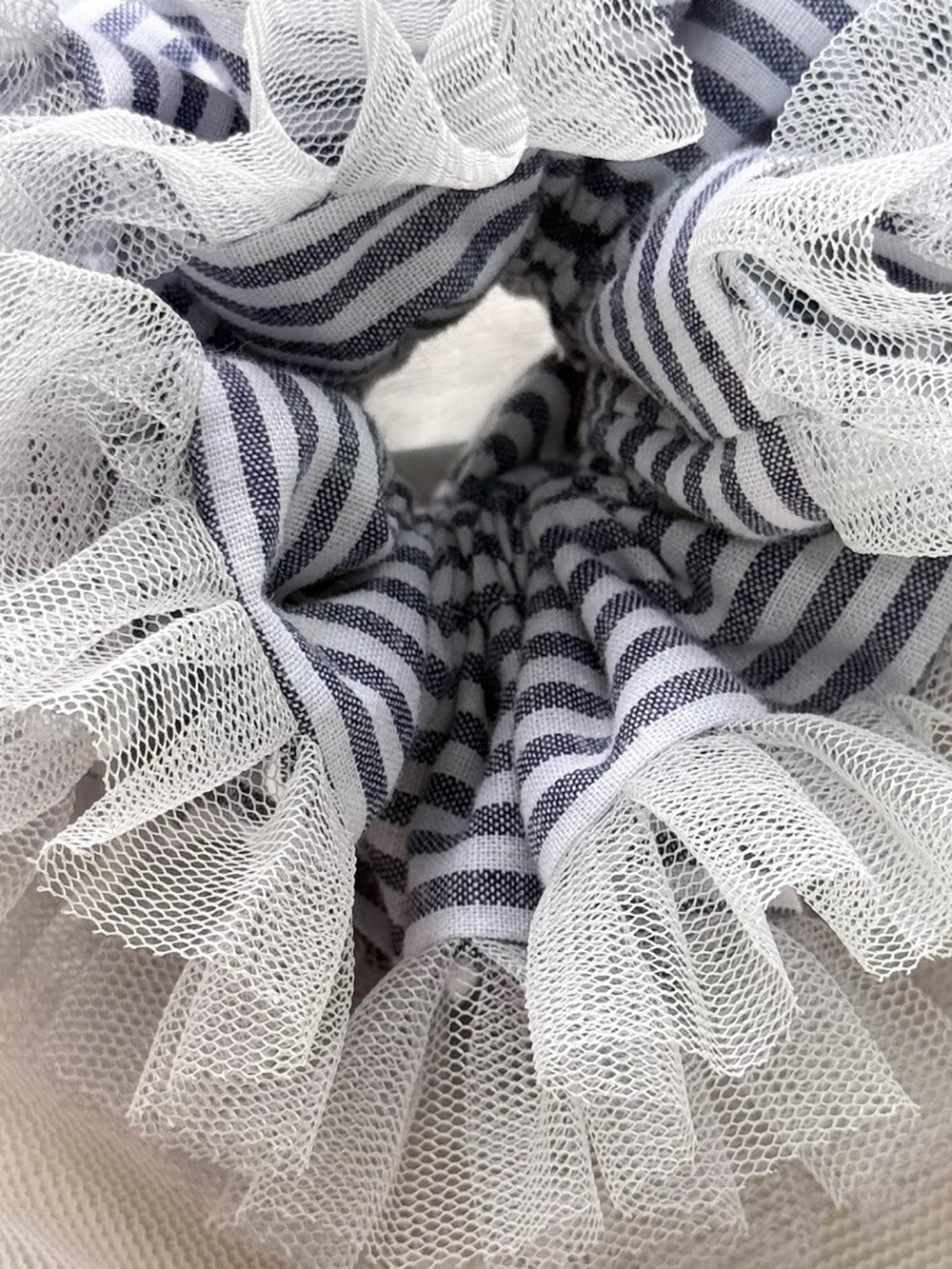 TUTU Puffy Tulle Checked Smoky Gray