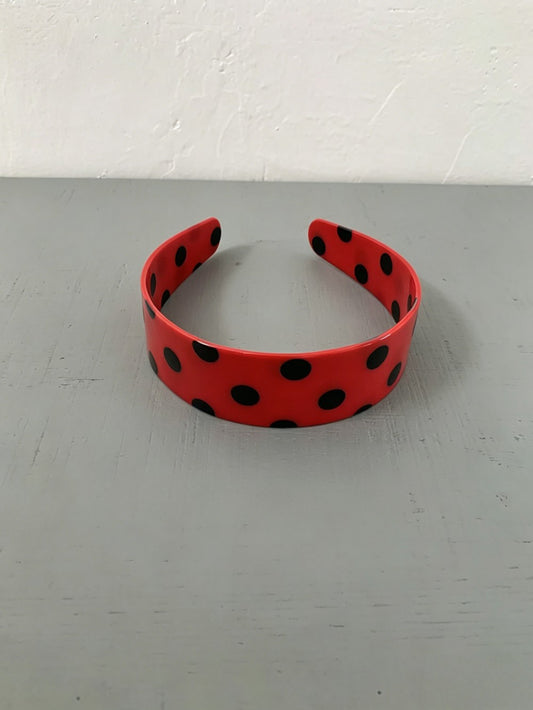 Retro Dot Polka Dot Acrylic Wide Headband