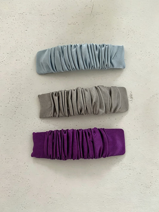 Silk Whisper 30 Momme Mulberry Silk Ruched Hair Clip