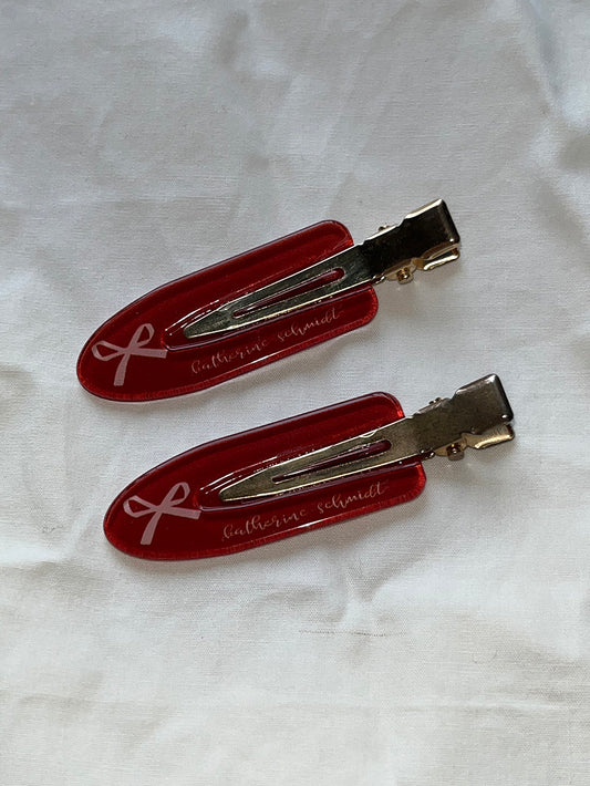 Seamless Clips New Year Red And Bowknot, Set of 2