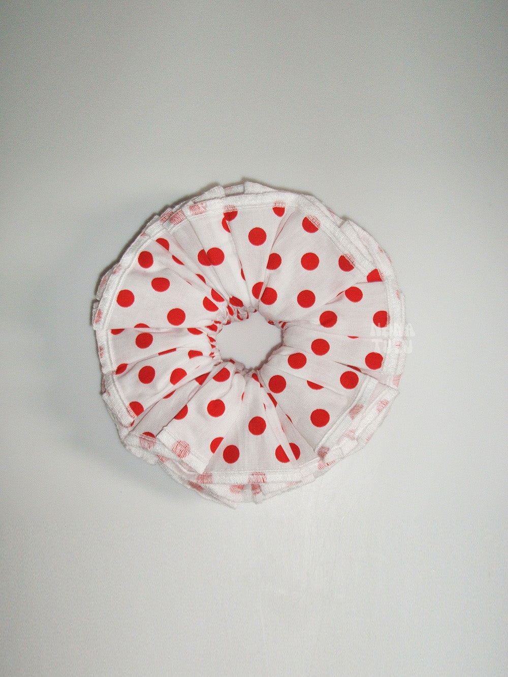 Red Polka Dot Waltz Scrunchie