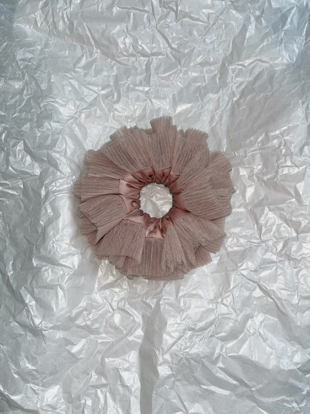 Cloud TUTU Silk Tulle Scrunchie Dusty Mauve