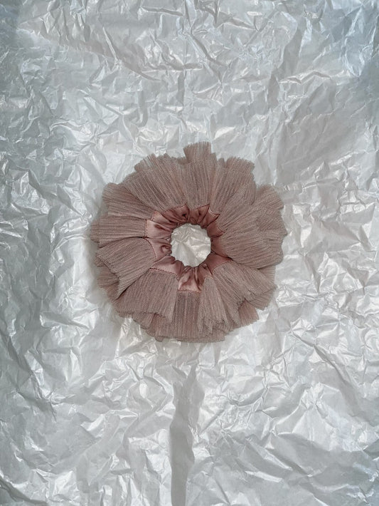 Cloud TUTU Silk Tulle Scrunchie Dusty Mauve
