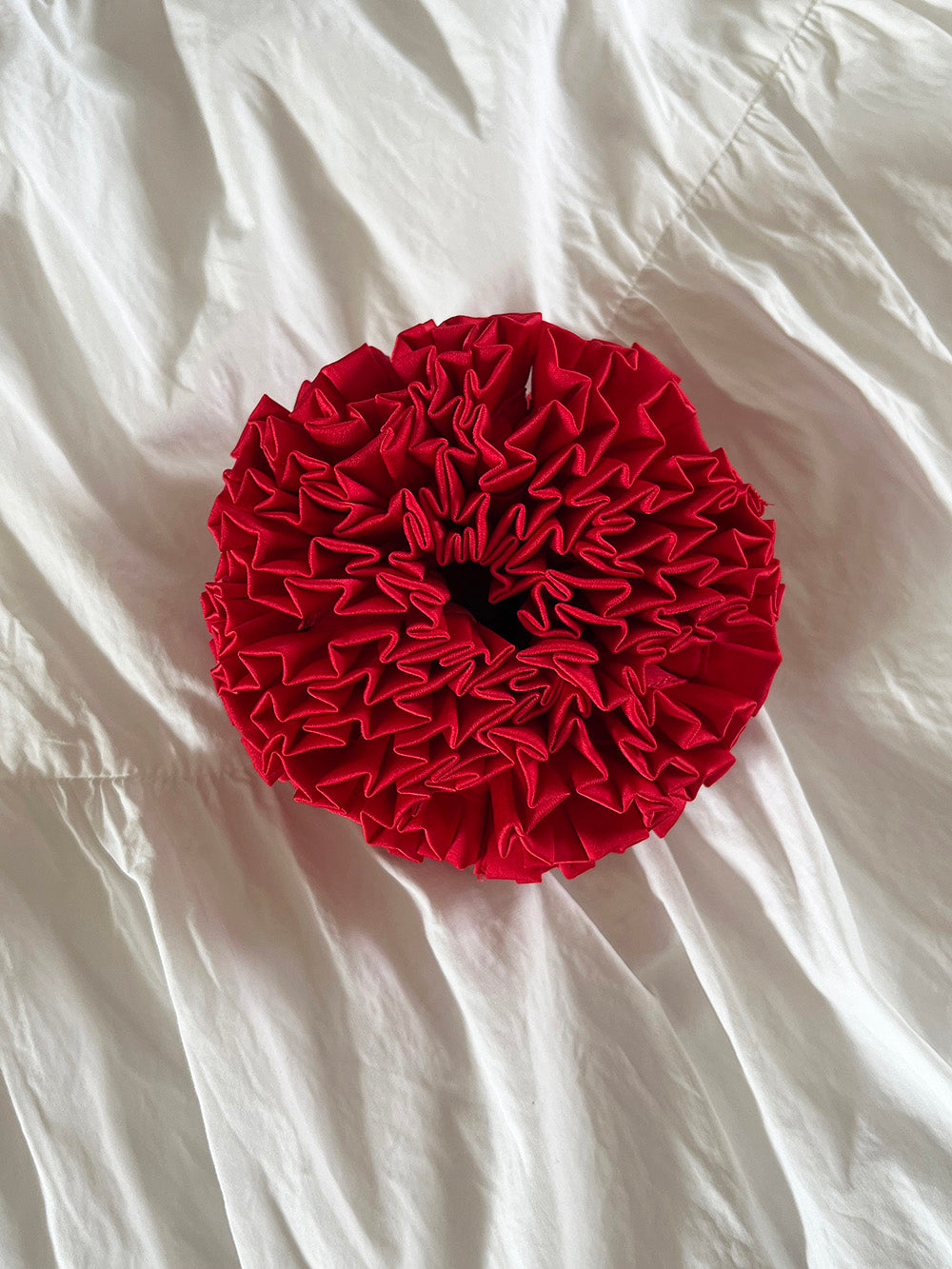 Scrunchie Hydrangea Christmas New Year Red