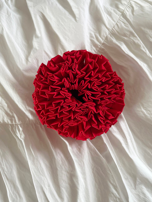 Scrunchie Hydrangea Christmas New Year Red